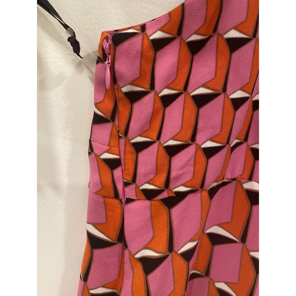 Diane Von Furstenberg Target Dress Pink Retro Modern Geo Mini Dress Size 24 New - Picture 13 of 16